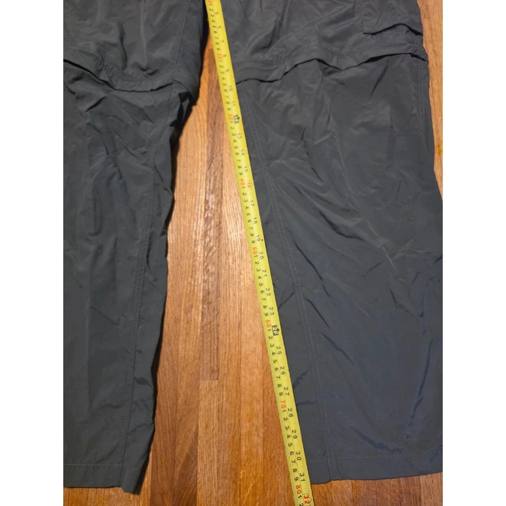 Columbia Men 48X32 Grey Convertible Zip Off Shorts Cargo Hiking Trail Pants
